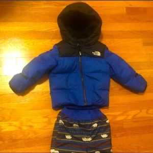 North Face winter parka with matching snow pants